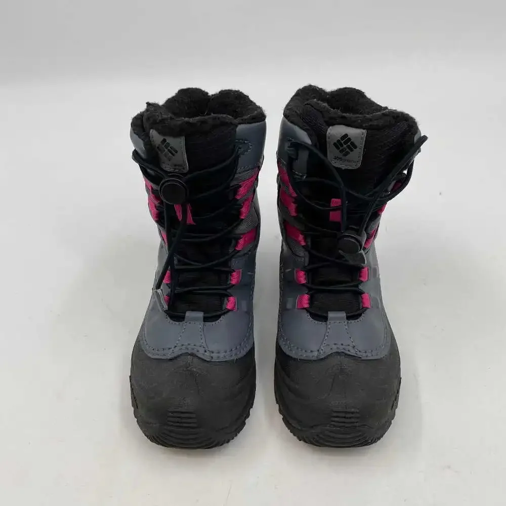 Columbia Kids Snow Boots Waterproof Gray Pink | Size 2G Girls